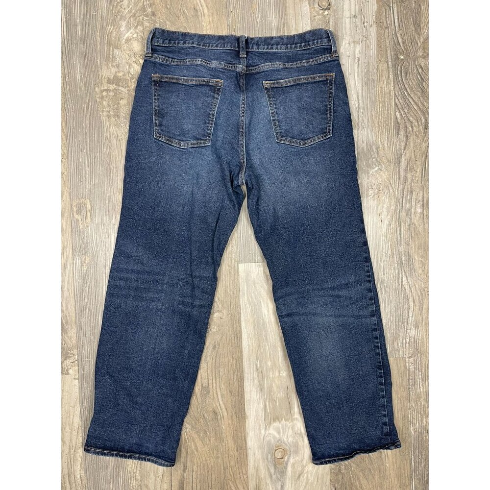 Old Navy Mens Loose Jeans 34x32 Dark Wash Blue Denim Built In Flex - Picture 2 of 7